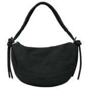 Wholesale - BLACK CRESCENT SHOULDER BAG wWRAPPED HANDLE AND TIES C/P 12
